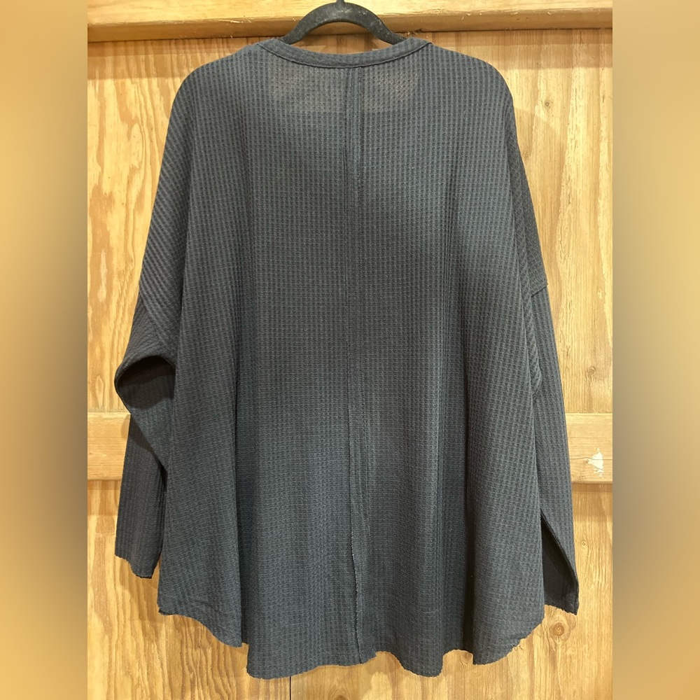 ABLE New With Tags Ellen Waffle Top Tee Shirt Dolman Sleeves V Neck Plus Size 2X - Picture 2 of 8